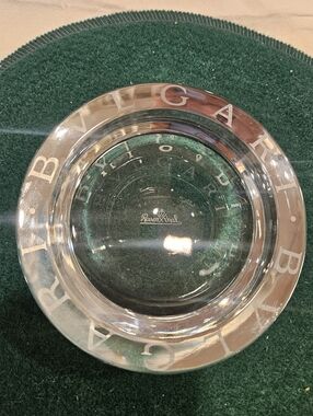 Bvlgari + Rosenthal Crystal Ashtray Trinket Dish- Authentic